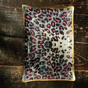 Bath & Body Works Leopard Print Tray with Gold Edges